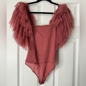 Free People Smocked Bodysuit